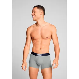 Puma Herren Unterhose EVERYDAY PLACED LOGO BOXER, NAVY / GREY melange), L