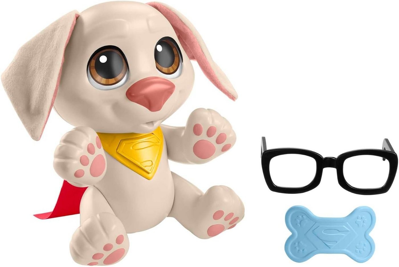 Fisher-Price® Actionfigur DC Super Pets Baby Krypto interaktiv Hundewelpe beweglich Geräusche, (3-tlg)