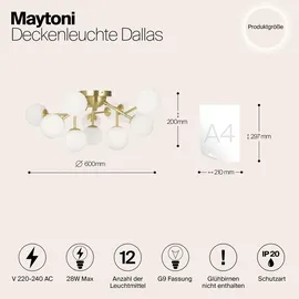 Maytoni Dallas Deckenleuchte, G9, MOD545CL-12BS,