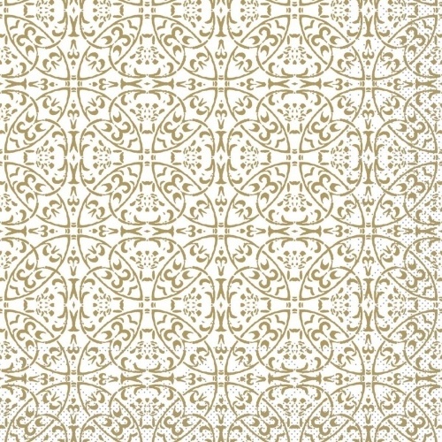 Mank Serviette aus Tissue - Claudio in Gold, 33 x 33 cm, 100 Stück - Ornamente