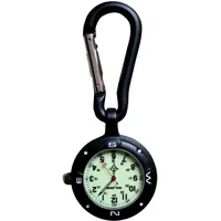 Klox Schwarzer Clip auf Karabinerhaken mit leuchtendem Gesicht für Ärzte, Krankenschwestern, Sanitäter, Köche, Sport