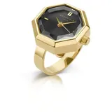 ROSEFIELD Quarzuhr ROSEFIELD Damenuhr STUDIO Ringuhr Schwarz Gold SBGSG-O67