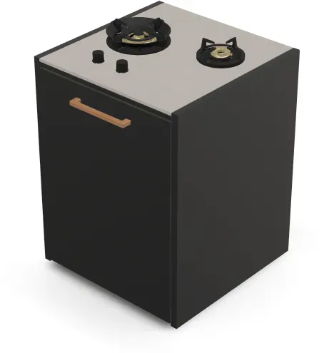 Brabura CT 60 Kochfeld - Pietra Di Luna / Anthrazit / Holzgriff