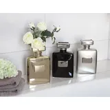 Gilde Vase Flacon "Milano" Keramik silberfarben 47247