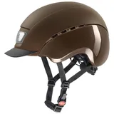 uvex elexxion pro - robuster Reithelm für Damen und Herren - individuelle Größenanpassung - optimale Belüftung - Brown matt-Brown Shiny - 57-59 cm