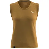 Salewa Eagle Minilogo ärmelloses T-Shirt Gold/Brown XL