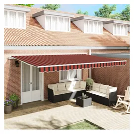 vidaXL Markise 500 x 350 cm orange und braun