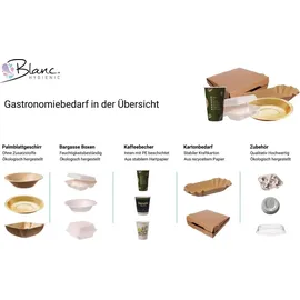 Blanc HYGIENIC Hamburger-Box klein, 300 Stk, 12x12x10cm, to go, take away, natürliches Design, faltbar