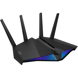 ASUS RT-AX82U V2 AX5400 Dual Band Gigabit kombinierbarer Router (Tethering als 4G und 5G Router-Ersatz, WiFi 6 802.11ax, Mobil Gaming-Modus, AiProtection mit TrendMicro, kompatibel mit WiFi Mesh, Gaming-Anschluss, Adaptive QoS, Aura RGB)