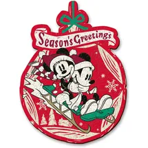 Trefl – Konturenpuzzle aus Holz: Disney, Mickeys und Minnis Weihnachtsabenteuer – 160 Stücke, Wood Craft, Unregelmäßige Formen, 10 Figuren, Premium Puzzlespiel, für Erwachsene und Kinder ab 9 Jahren