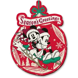 Trefl – Konturenpuzzle aus Holz: Disney, Mickeys und Minnis Weihnachtsabenteuer – 160 Stücke, Wood Craft, Unregelmäßige Formen, 10 Figuren, Premium Puzzlespiel, für Erwachsene und Kinder ab 9 Jahren