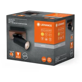 LEDVANCE LED-Wandstrahler Mercury GU10 Holz/schwarz