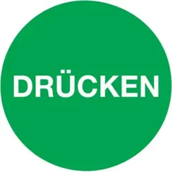 Türaufkleber D.50 mmLxB Drücken Folie selbstkl.