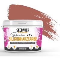 SEEBAUER diy® Silikonharzfarbe Rot Fassadenfarbe (No. 319 Rose Hip 300 ml) Selbstreinigend mit Lotuseffekt