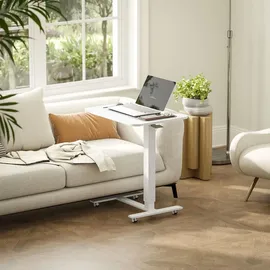 Homcom Schreibtisch Weiß Holz, 65x110x48 cm, Arbeitszimmer Wohnzimmer