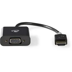 Nedis HDMI -Kabel - HDMI Stecker - VGA Buchse - 1080p - Vergoldet - 0.20 m - Gerade - PVC - Anthrazit - Plastikbeutel