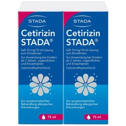 Cetirizin STADA Saft 10mg/10ml Lösung zum Einnehmen bei Allergien 150 ml