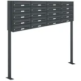 AL Briefkastensysteme 20er Premium Standbriefkasten Anthrazitgrau