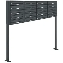 AL Briefkastensysteme 20er Premium Standbriefkasten Anthrazitgrau