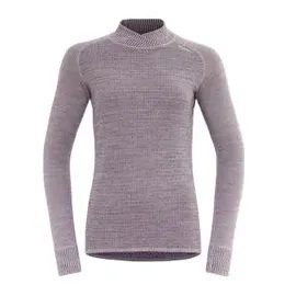 Devold Kvitegga Merino 230 Cross Neck Damen Funktionsshirt-Lila-M