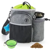 PICK FOR LIFE Leckerlitasche für Hunde 4 in 1 Leckerlibeutel für Hunde Wasserdichte Futterbeutel Hundetraining mit Kotbeutelspender für das Gassigehen & Hundetraining