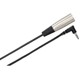 Hosa XVM-115M, Camcorder Mikrofonkabel, 3,5 mm TRS (rechtwinklig) auf XLR3M, 4,75 m