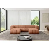 ALTDECOR Wohnlandschaft Joren-U1, Corner Sofa U-Form Vielseitige Sofa Wohnlandschaft Wohnzimmer, FORWARDER_CURBSIDE orange