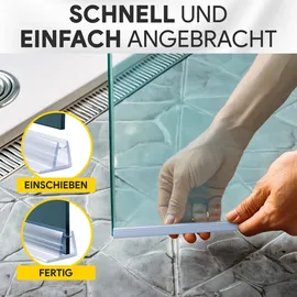 tktrading24 Duschdichtung PVC Ersatzdichtung TYP-4 200cm Glasstärke 4mm Gummilippe 15mm