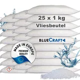 Bluecraft - 25x 1 kg Luft-Entfeuchter Granulat im Vliesbeutel Nachfüllpack Raumentfeuchter ohne Strom Feuchtigkeitskiller (25x 1kg) 2,18€/kg