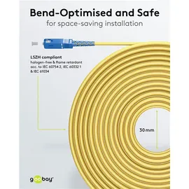 goobay 59664 20 m FTTH OS2 Yellow, (Simplex)
