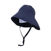 crazy4sailing Unisex Südwester Storm atmungsaktiv Regenhut Krempe wasserdicht, Farbe:Navy, Größe:S - S