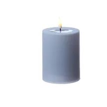 283 MIA LED Stumpenkerze 10 cm 7,5 cm blau