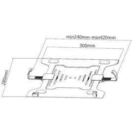 Equip 650155 VESA-Notebook-Halter für 10" bis 15" Laptops