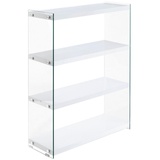 XXXLutz Regal, Weiß, Glas, 4 Fächer, 83x113x29.5 cm, Arbeitszimmer, Büroregale, Bücherregale