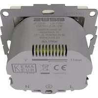 2USB Unterputz-USB Steckdose 12 W Glänzend Weiß