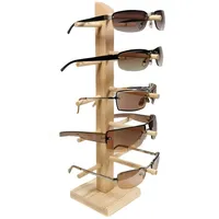Yudu Brillenständer Brillenpräsenter Brillendisplay für Brillen Holz-Ständer (5er)