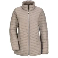 GOLDNER Herbstjacke mit Daunen, Stehkragen", in taupe | Gr.: 38,