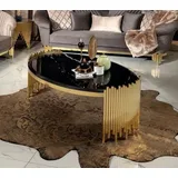 JV Möbel Couchtisch Schwarz Holz 90 x 52 cm