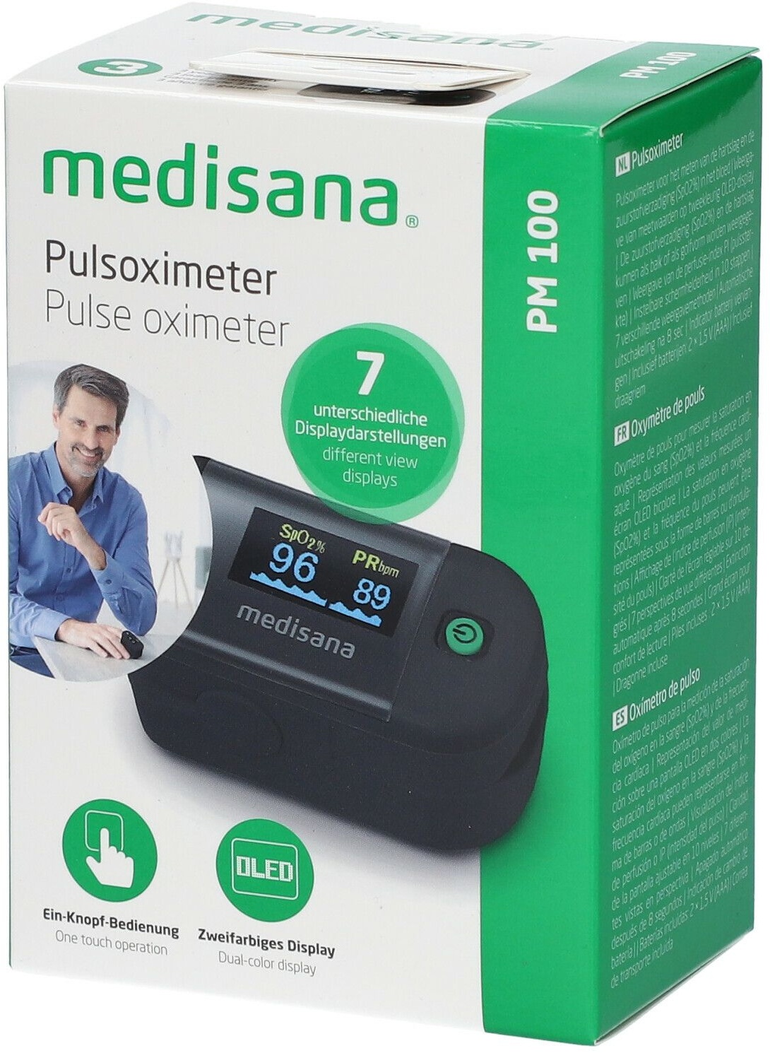 medisana® Oxymètre de pouls Noir PM100 1 pc(s) Appareil