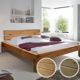 3S Frankenmöbel »Young« Massivholz Balkenbett 180x200 cm / Honigfarben