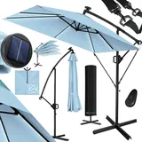 Kesser Ampelschirm Holly rechteckig Ø 350 cm mit LED Hellblau