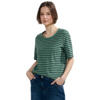 Cecil Damen Gestreiftes T-Shirt raw salvia green XS