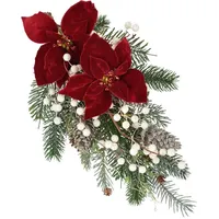 I.GE.A. Winterliche Kunstpflanze »Gesteck, Poinsettia mit LED Beleuchtung, Weihnachtsdeko,«,