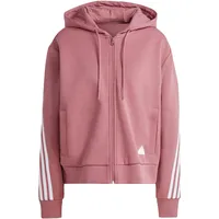 Adidas Kapuzen-Sweatshirt mit Reißverschluss, Damen 3-Stripes Future Icons, 3-Streifen, Kapuzenjacke, Pink Strata, L