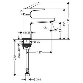 Hansgrohe Metropol 100 Einhandmischer chrom 32501000
