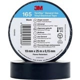 3M 165BK6E Isolierband TemflexTM 165 Schwarz (L x B) 25m x 19mm