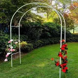 Rosenbogen Aus Edelstahl, Gartenbogen Aus Metall, Garten Torbogen Rankgitter Rosenhilfe, Wetterbeständig Rankhilfe Spalier, Rosenbogen Rankhilfe Gartenbogen,W180cm x H220cm