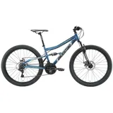 Bikestar Mountainbike, 21 Gang, Shimano, RD-TY300 Schaltwerk, Kettenschaltung, für Damen und Herren, Kettenschaltung, 12247946-38 blau 26 Zoll (66,04cm),