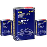 5 x 1L MANNOL 7820 Aqua Jet 4-Takt 10W-40 / API SL NMMA FC-W Jetskis Motoröl