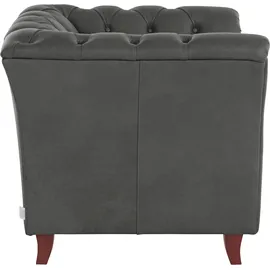 Home Affaire Chesterfield-Sessel Reims Polyester 98 x 76 x 88 cm Grau